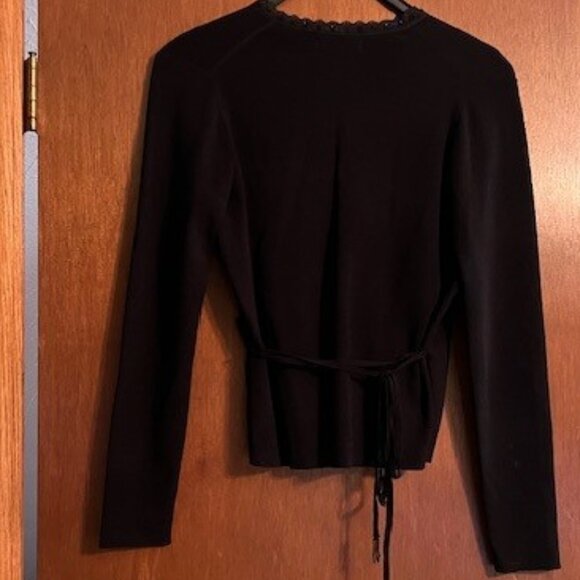 Valerie Separates Black v-neck dressy top size Medium - Picture 2 of 2